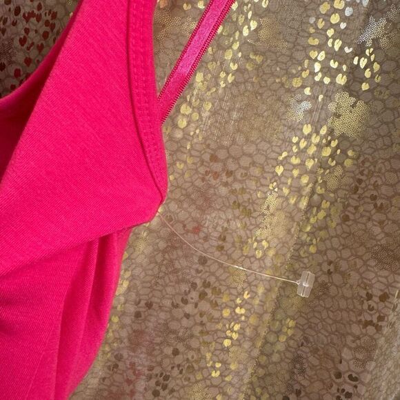 Torrid Hot Pink Glo Neon Halter Top 00 Medium 10 NWOT - Picture 3 of 7